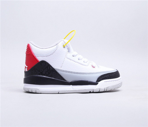 Youth Running weapon Super Quality Air Jordan 3 White/Black Shoes 009